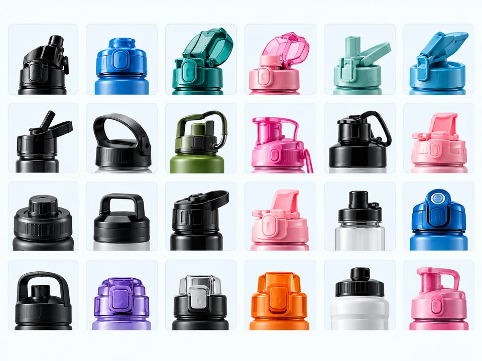 Selection of screw, flip and drinking-spout lid designs
