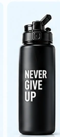 Black custom sports bottle