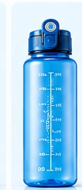 Blue custom water bottle