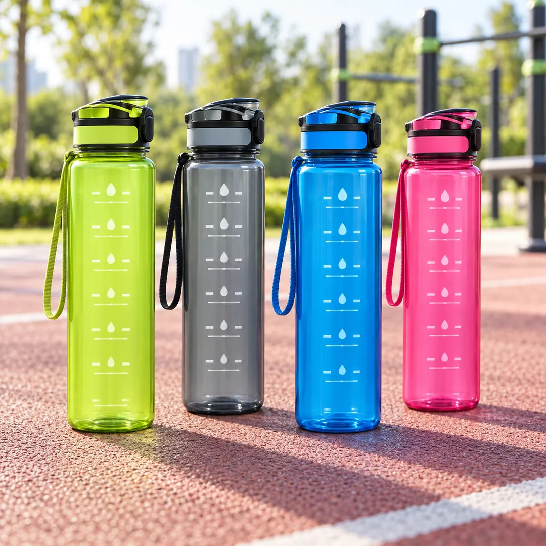 Plastic Water Bottles in use