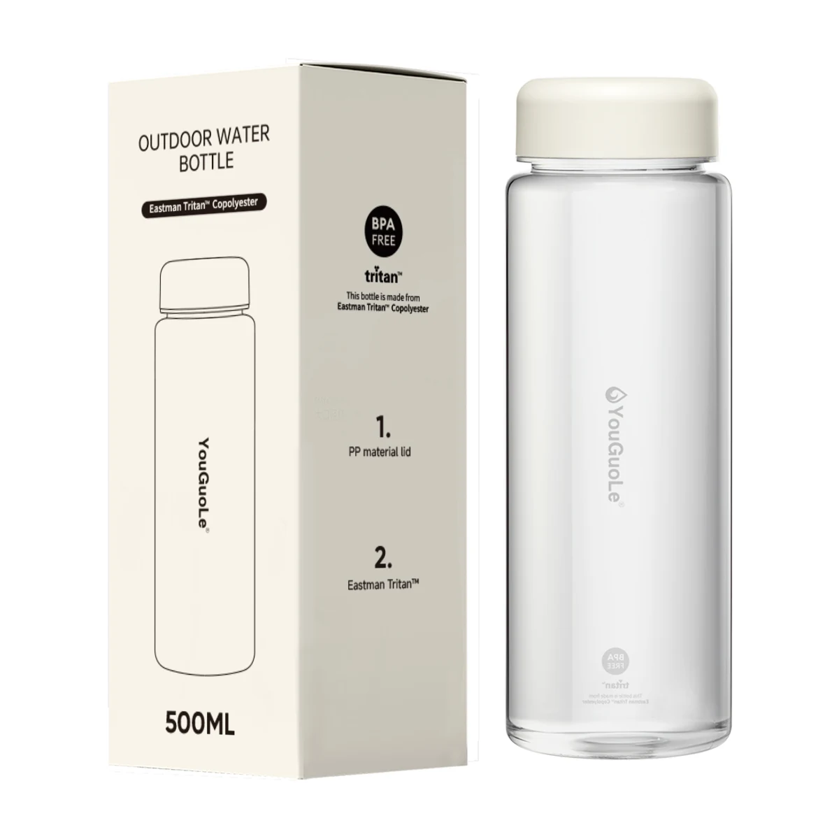 Cream private label bottle packaging