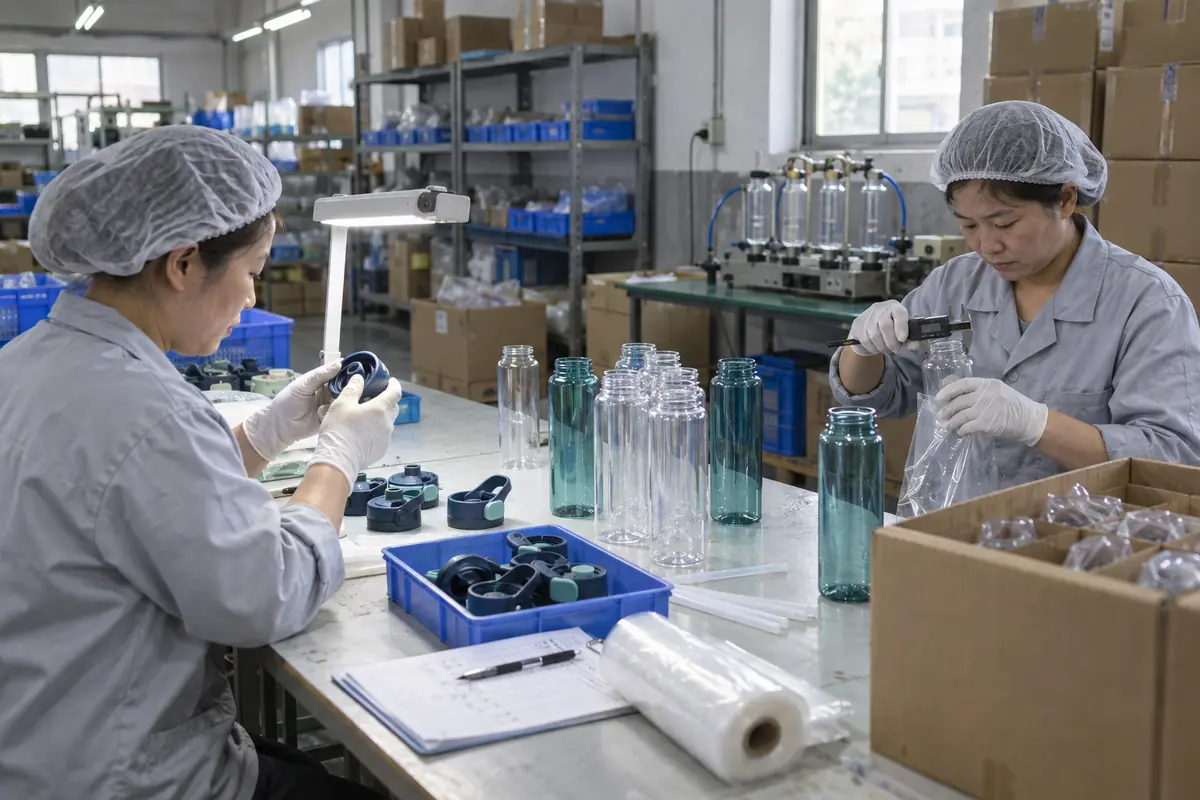 WaterBottleWorks inspection and packing